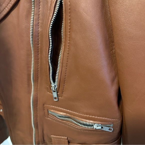 Each x Other Paris Jacket Baya Biker Moto in Brown Leather Size XS - Picture 8 of 9